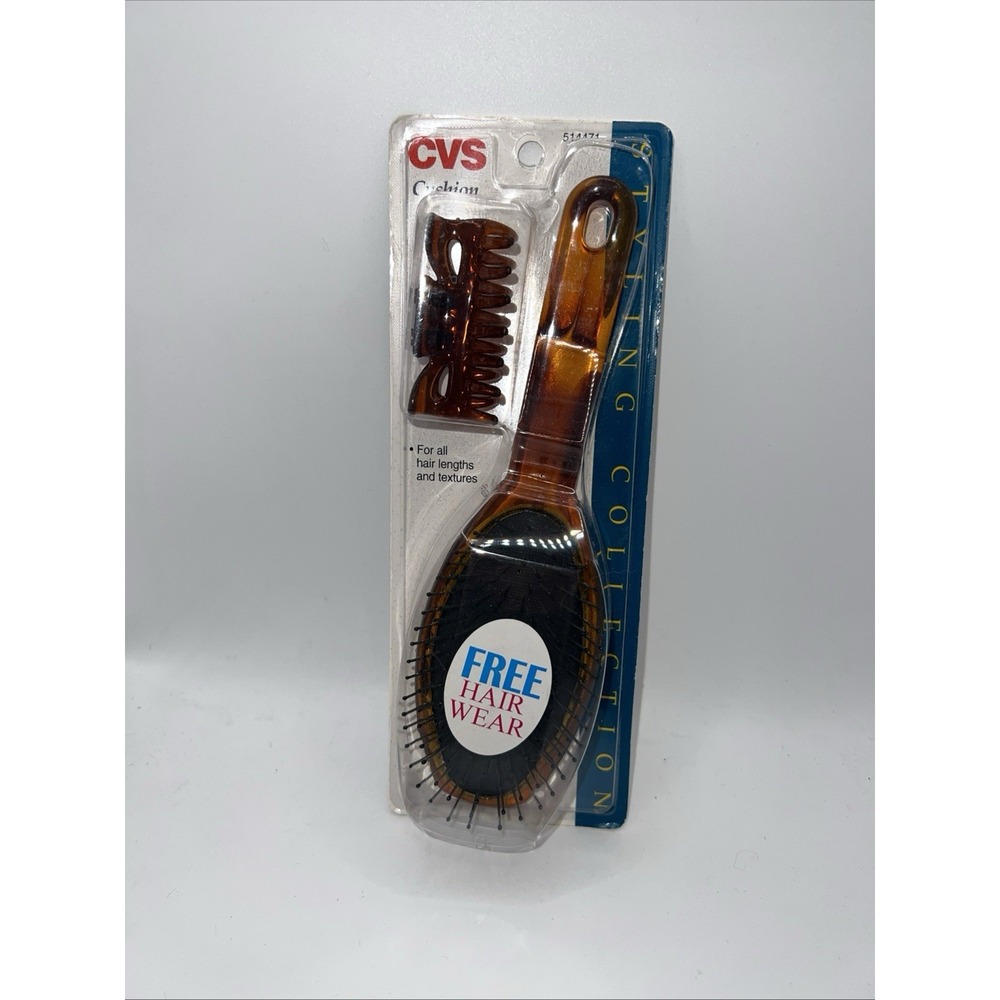 Vintage CVS 514471 Cushion‎ Brush With Clip Brand New Sealed Styling Collection